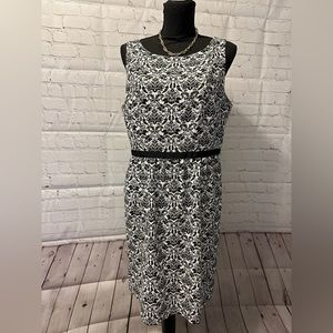 Loft Very Chic Toile Dress 14P EUC